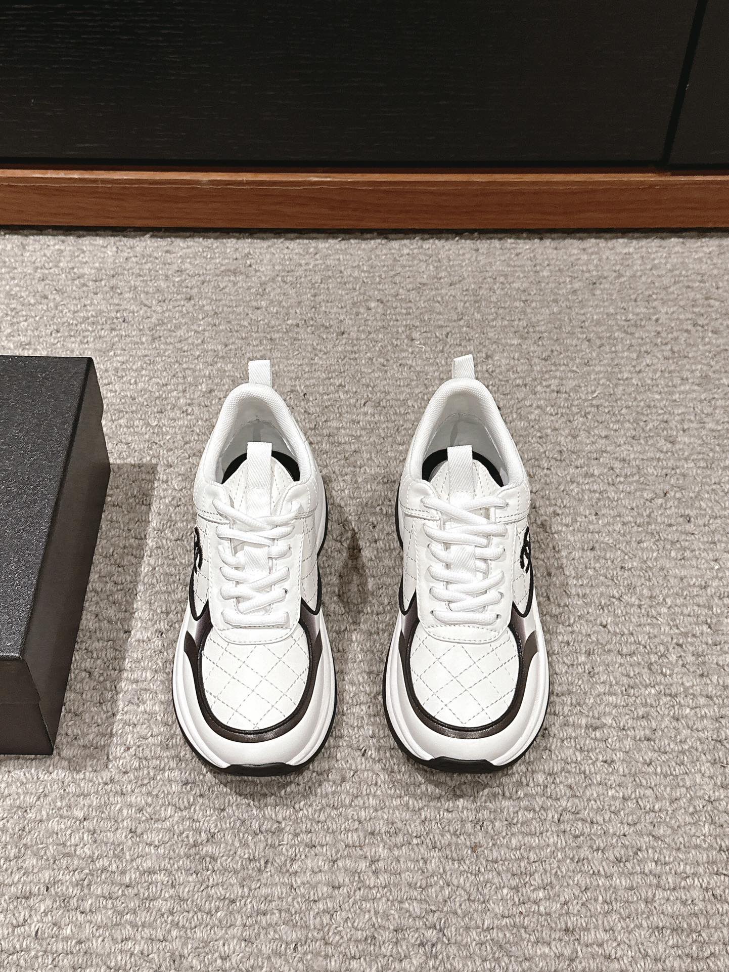 CC CLASSIC SNEAKER IN WHITE MIX BLACK LAMBSKIN、mysite、Cacoeks