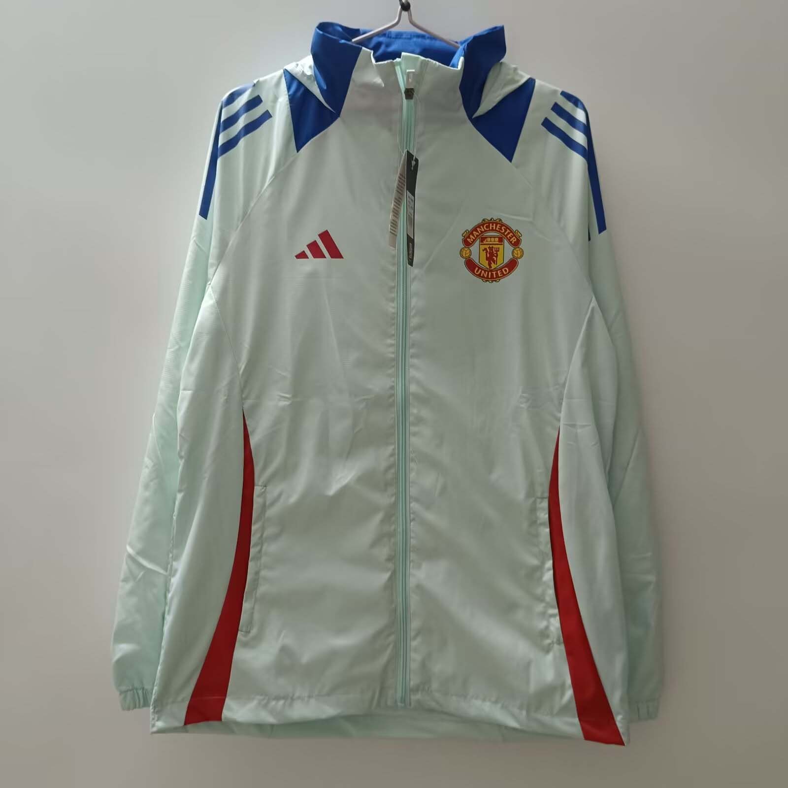 2024/2025 Manchester United Windbreaker Light Green Football Shirt 1:1 Thai Quality:football jersey mysite: unitedjerseyfootball 邓江浪:football