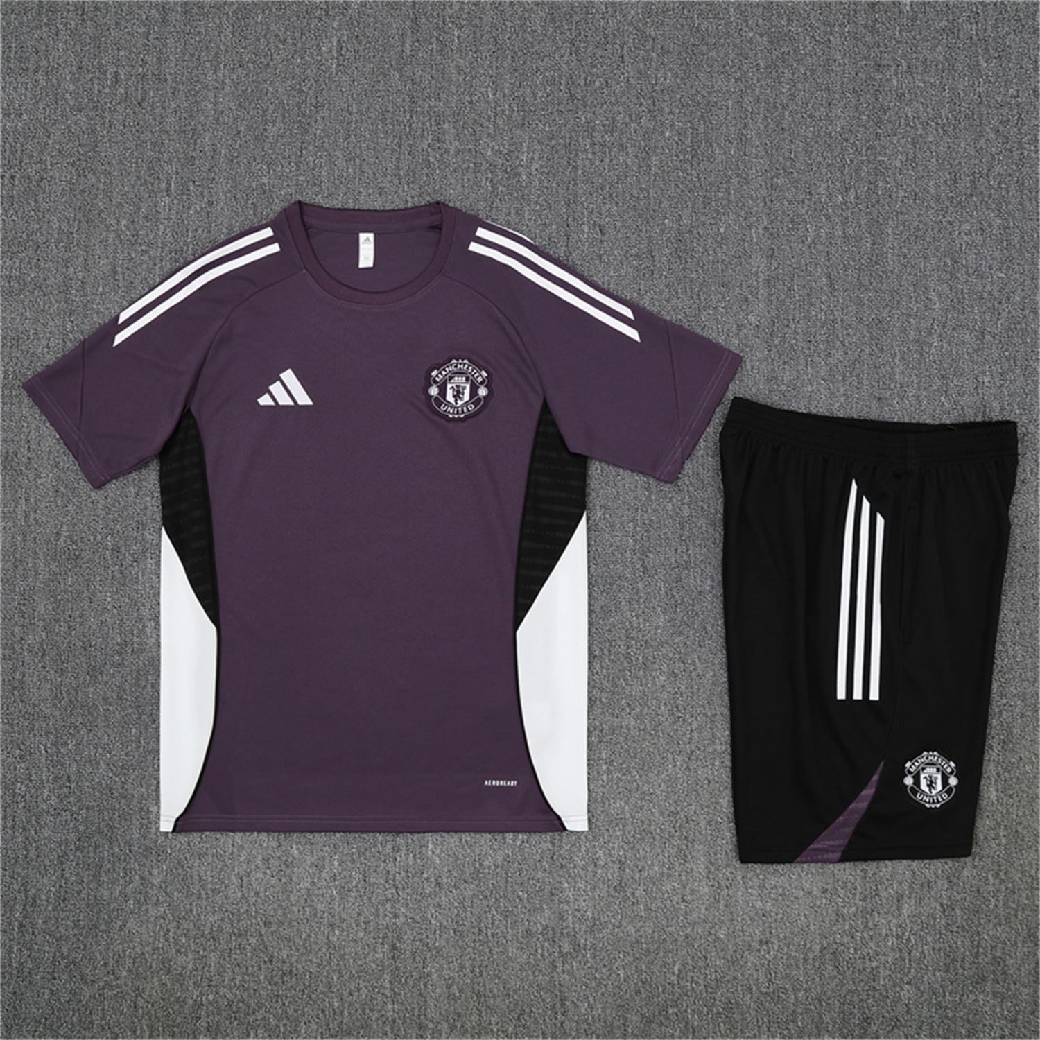 UltraTrikot-Manchester United 25-26 Short-Sleeve Training Set - Purple Top & Black shorts