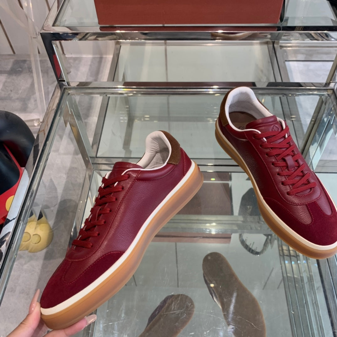 LP TENNIS WALK SNEAKERS CHERRY CALFSKIN、mysite、Cacoeks