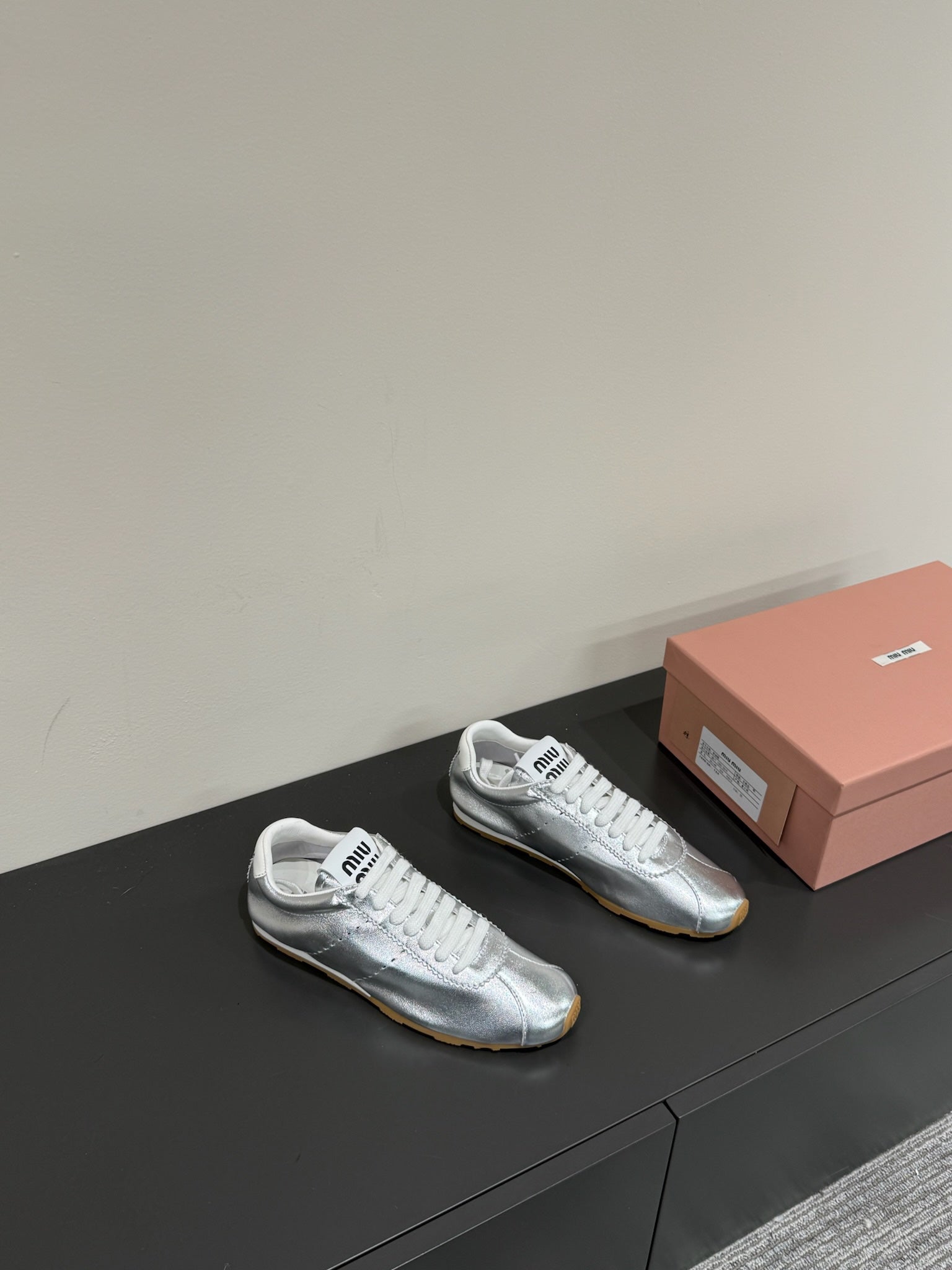 PLUME NAPPA SNEAKERS IN SILVER LAMBSKIN、mysite、Cacoeks