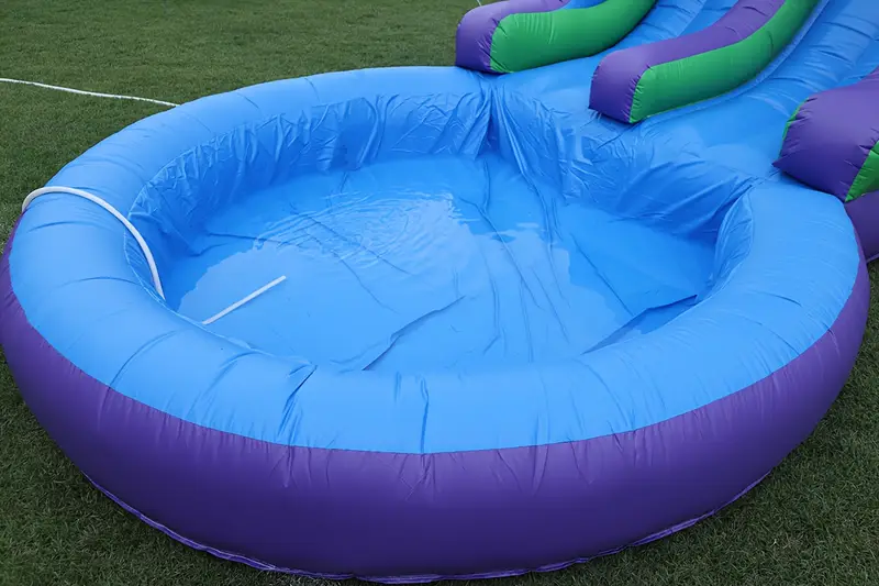 double water slide pool inflatable double slide big pool climbing wall for kids and adults 100 high quality pvc with 950w blower easy to set up for party 26x11 8x13 8ft details 2