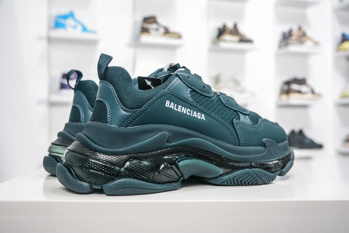 Balenciaga Triple S Sneaker Clear Sole Dark Green、mysite、Cacoeks