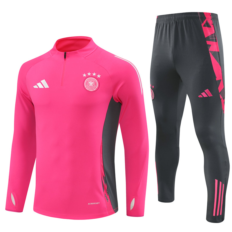 Higojerseys-Germany 2024 Long Sleeve Training Set - Pink With Gray