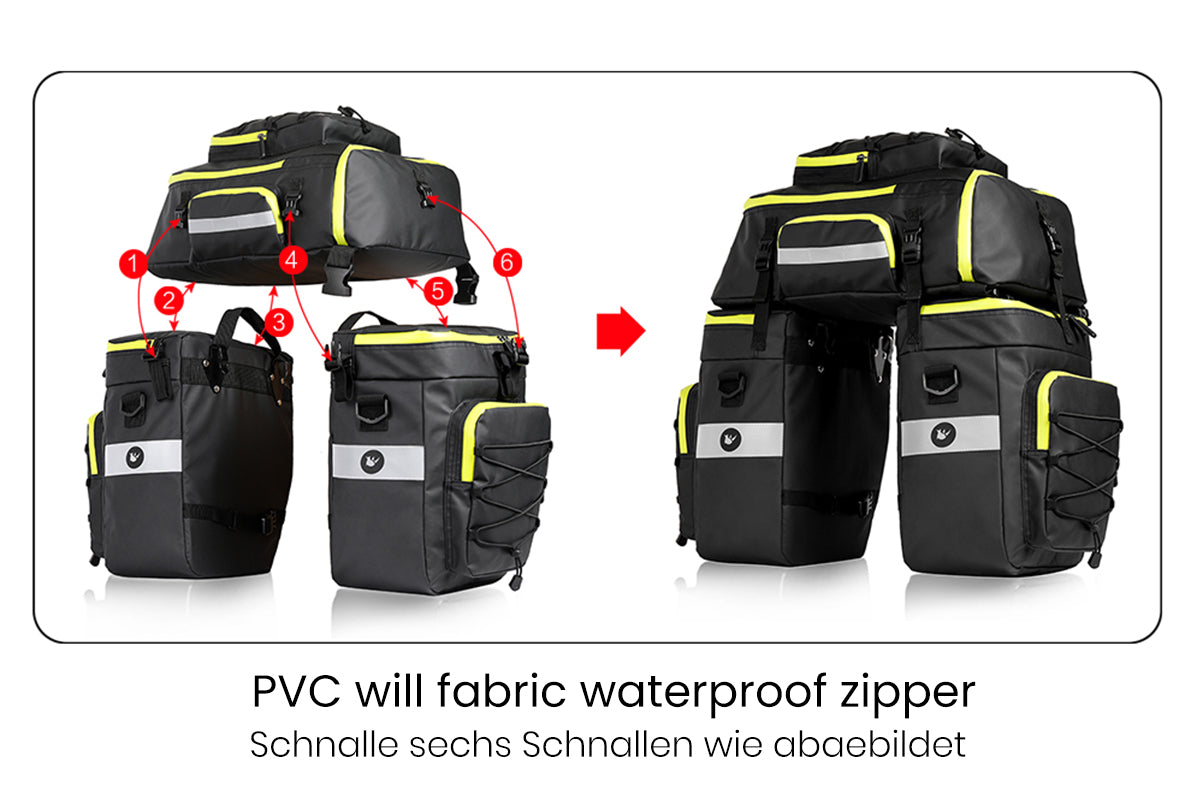 Rhinowalk 65L Ebike Bag 3-in-1 Pannier Bag Set、mySite、bearsvspackers