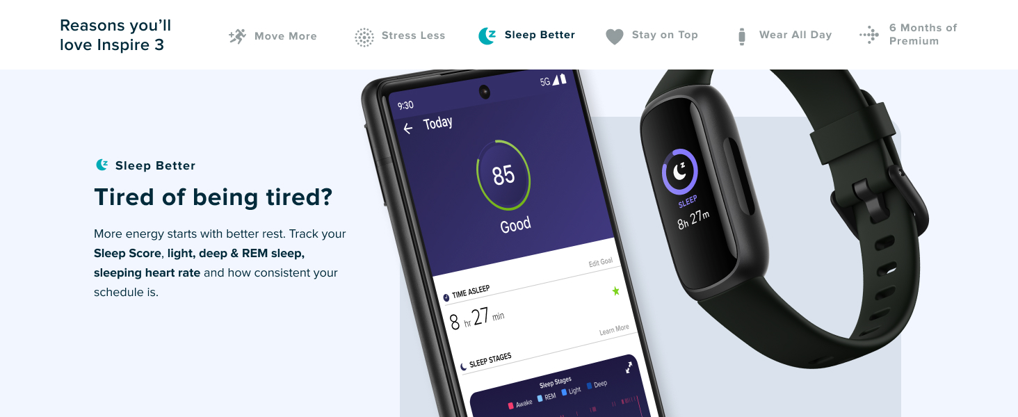 sleep better, track your sleep score