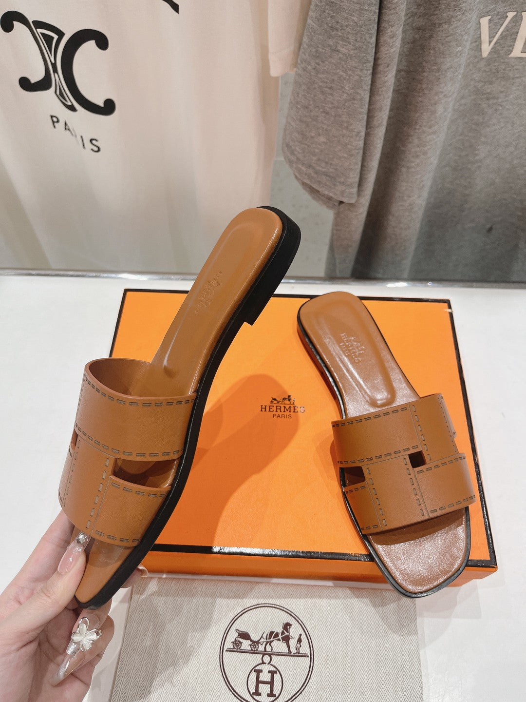 Idioma Sandal Tan Calfskin、mysite、Cacoeks
