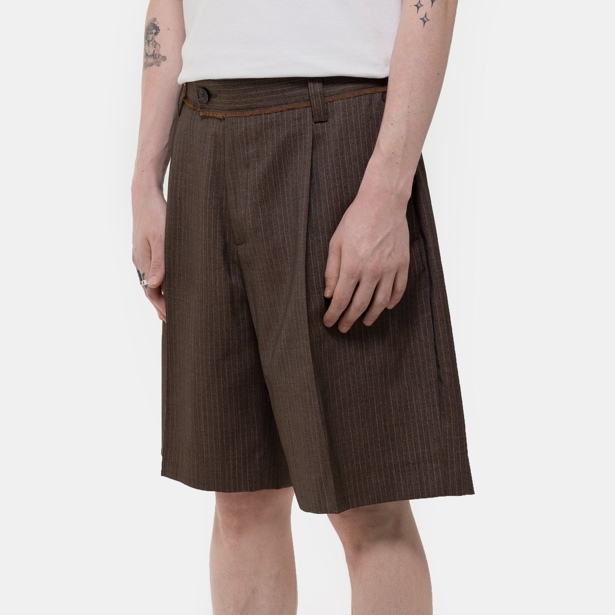 Classic Short in Nutmeg Vintage Stripe