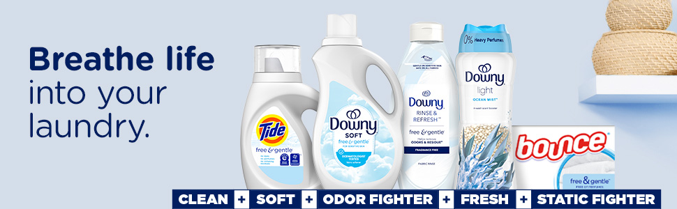 Breathe life into your laundry. Clean, Soft, Odor fighter, Fresh Static fighter