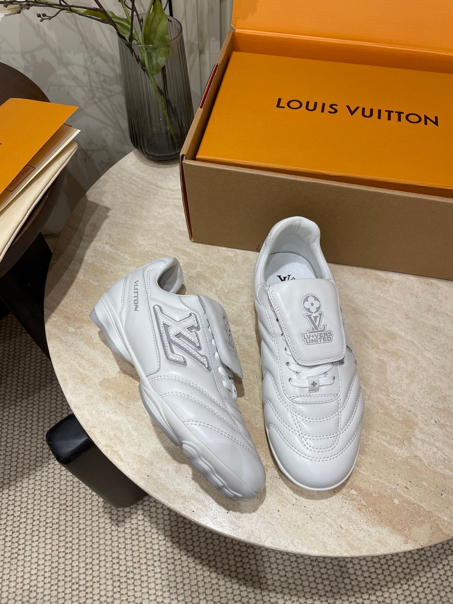 FOOTPRINT SOCCER SNEAKER IN WHITE CALFSKIN、mysite、Cacoeks