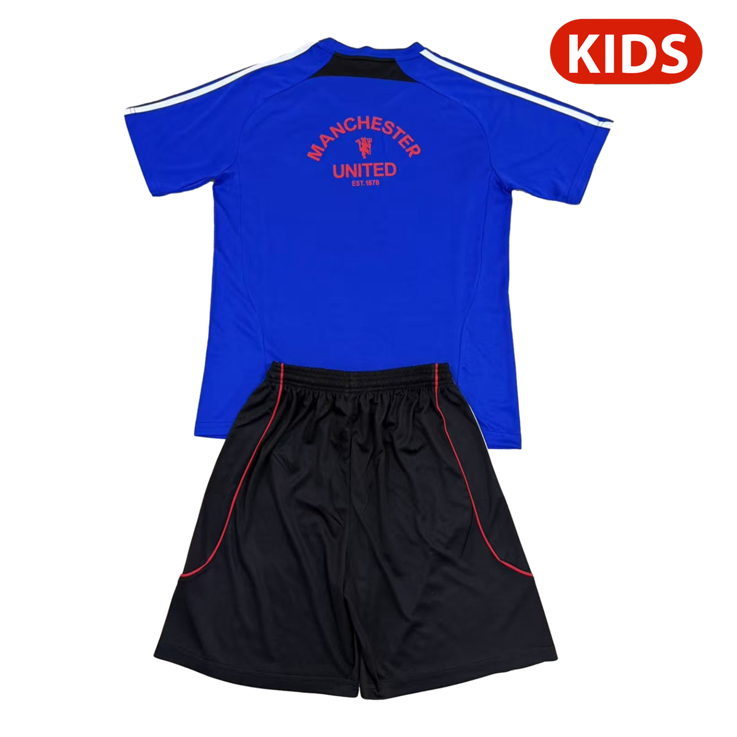 UltraTrikot-Manchester United 25-26 Urban Purtist Throwback Blue Kids Kit