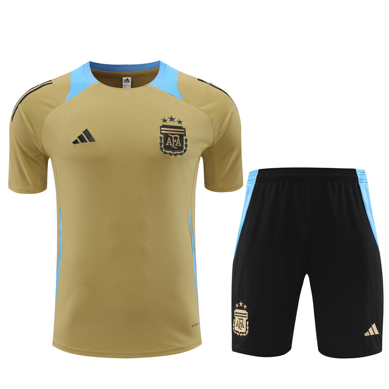 SIUjerseys-Argentina 2024 Short-Sleeve Training Set - Gold