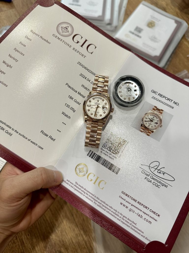 Đồng Hồ Rolex Replica 11 Day-Date 128235 Bọc Vàng Thật Mặt Thiên Thạch 36mm (2)