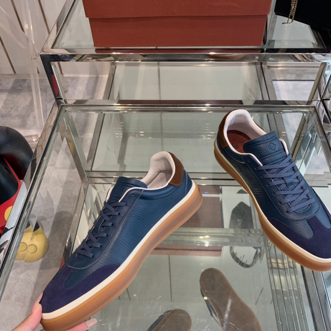 LP TENNIS WALK SNEAKERS NAVY CALFSKIN、mysite、Cacoeks