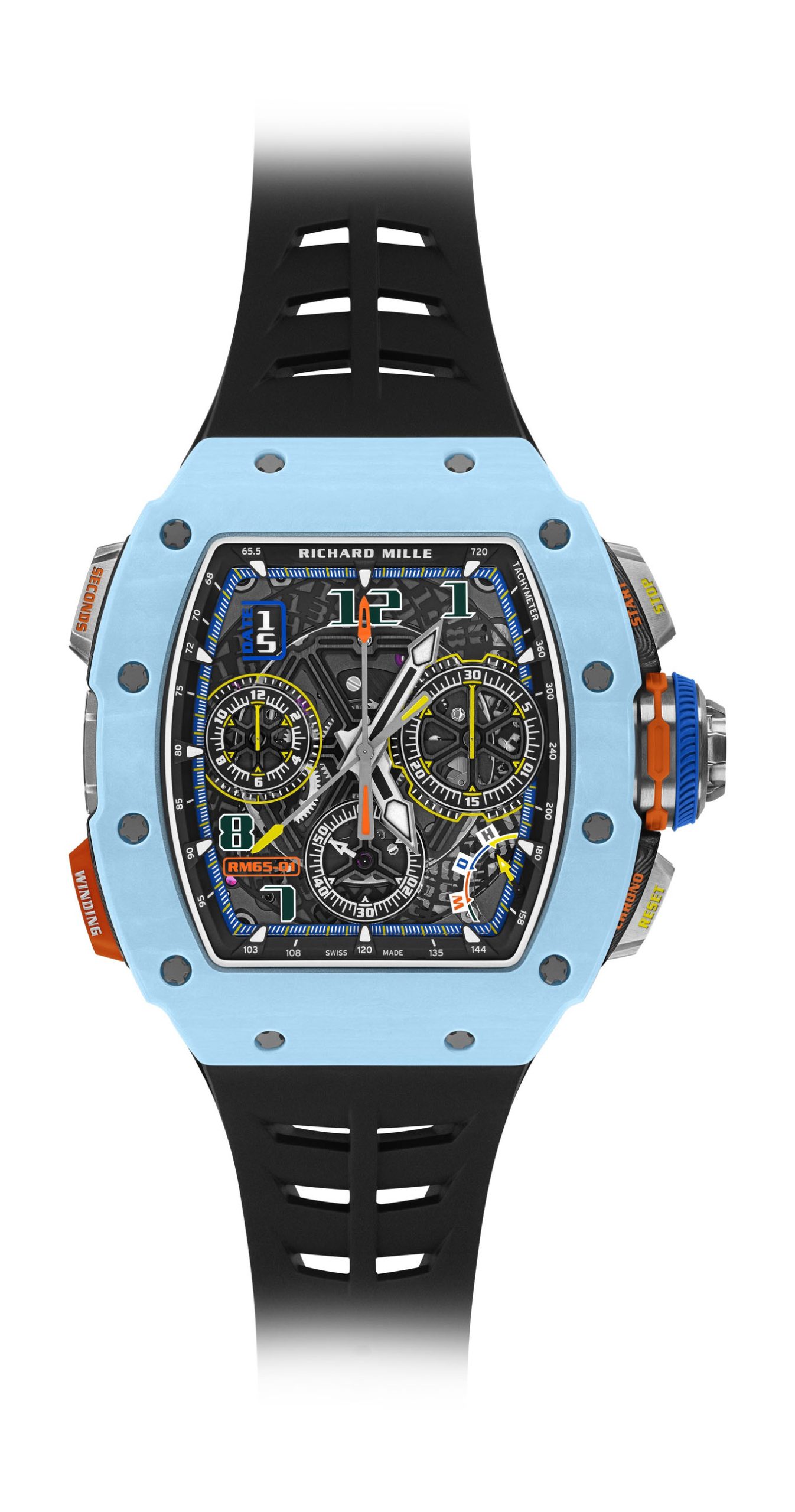 Richard Miller RM 65-01 Automatic Split-Seconds Chronograph Pastek Blue Quartz TPT®-fasswatch