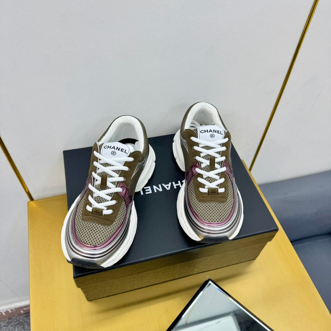 DAD SNEAKER IN COLORFUL CALFSKIN AND BREATHABLE MESH、mysite、Cacoeks