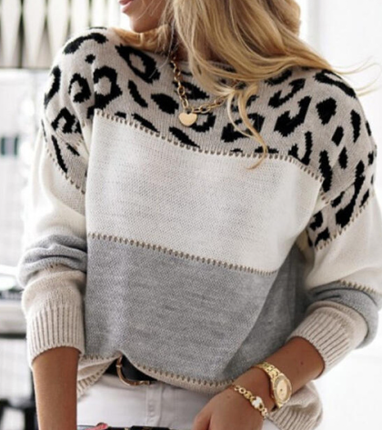 Lena Leopard Print Sweater