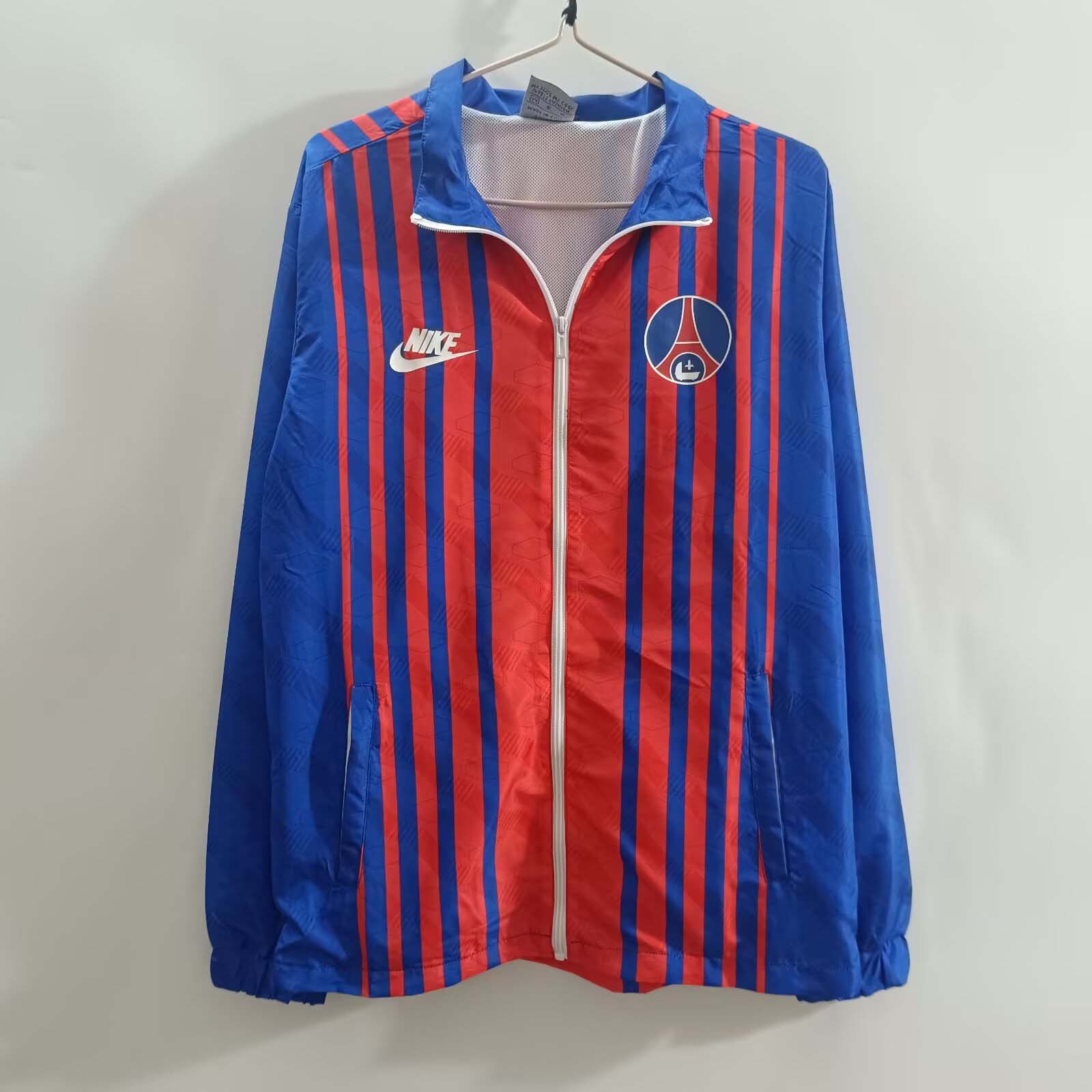 2025/2026 PSG Windbreaker Red and blue Football Shirt 1:1 Thai Quality:football jersey mysite: unitedjerseyfootball 邓江浪:football