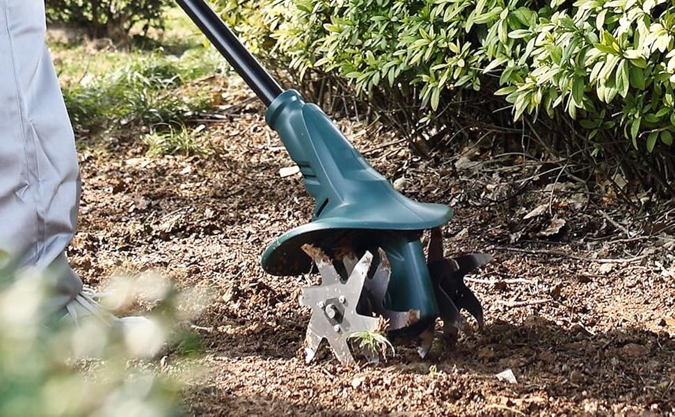 Motobineuse à Battery Profondeur de Travail 8 cm - 4 Fraises 24 Lames Rotative Tranchantes Jardin