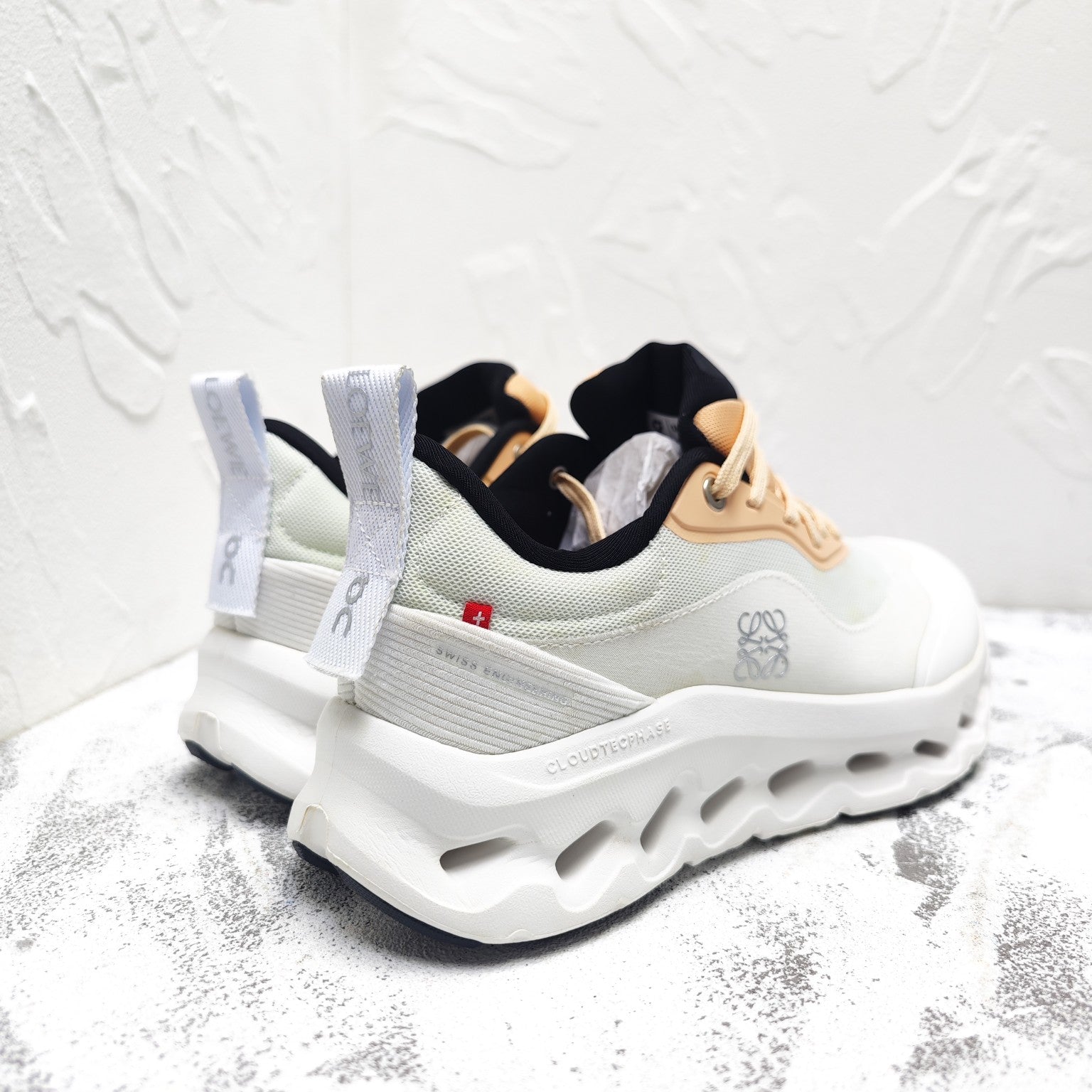 CLOUDTILT 2.0 SNEAKER PALE GRAY MIX PALE ORANGE CALFSKIN AND BREATHABLE MESH、mysite、Cacoeks