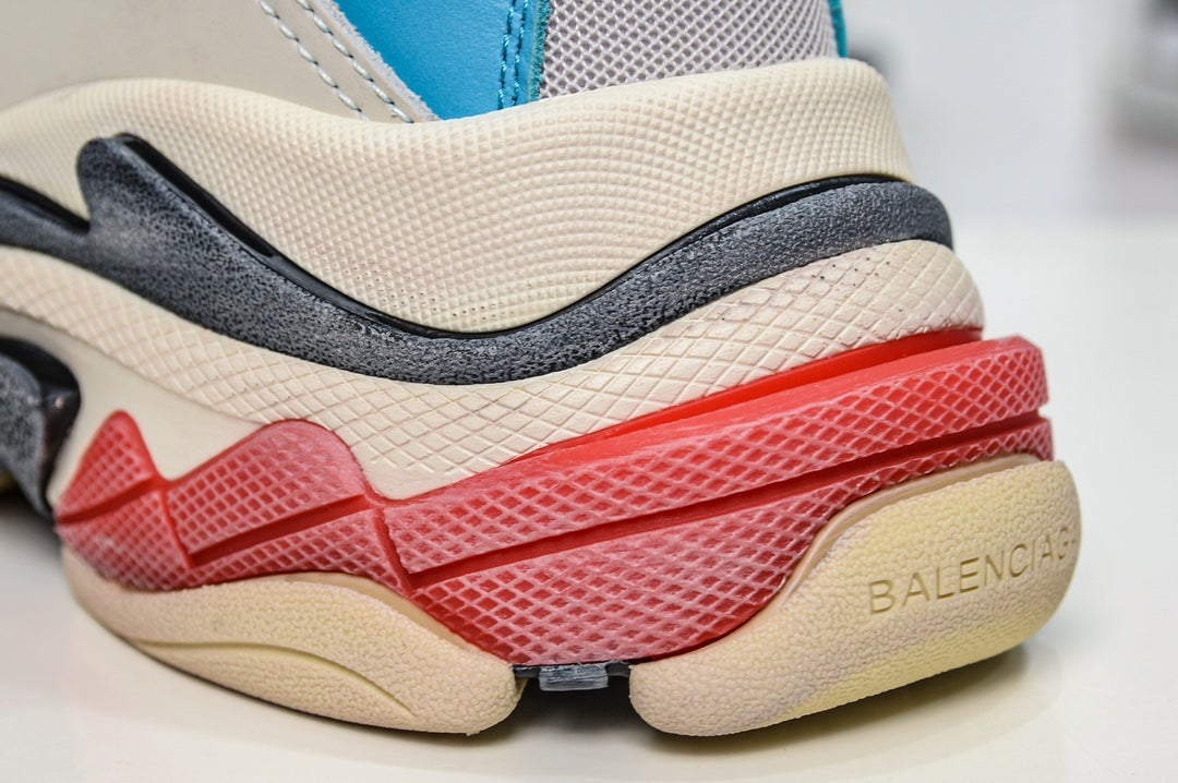 Balenciaga Triple S Sneaker White Blue Pink、mysite、Cacoeks