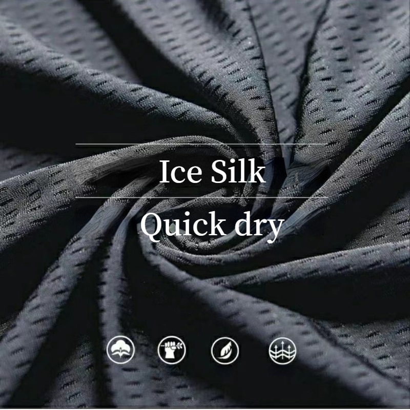 Fitness Clothes Mens Ice Silk Quick Drying Sportswear Set Summer Short Sleeves T-shirt gym Running Basketball Training shorts