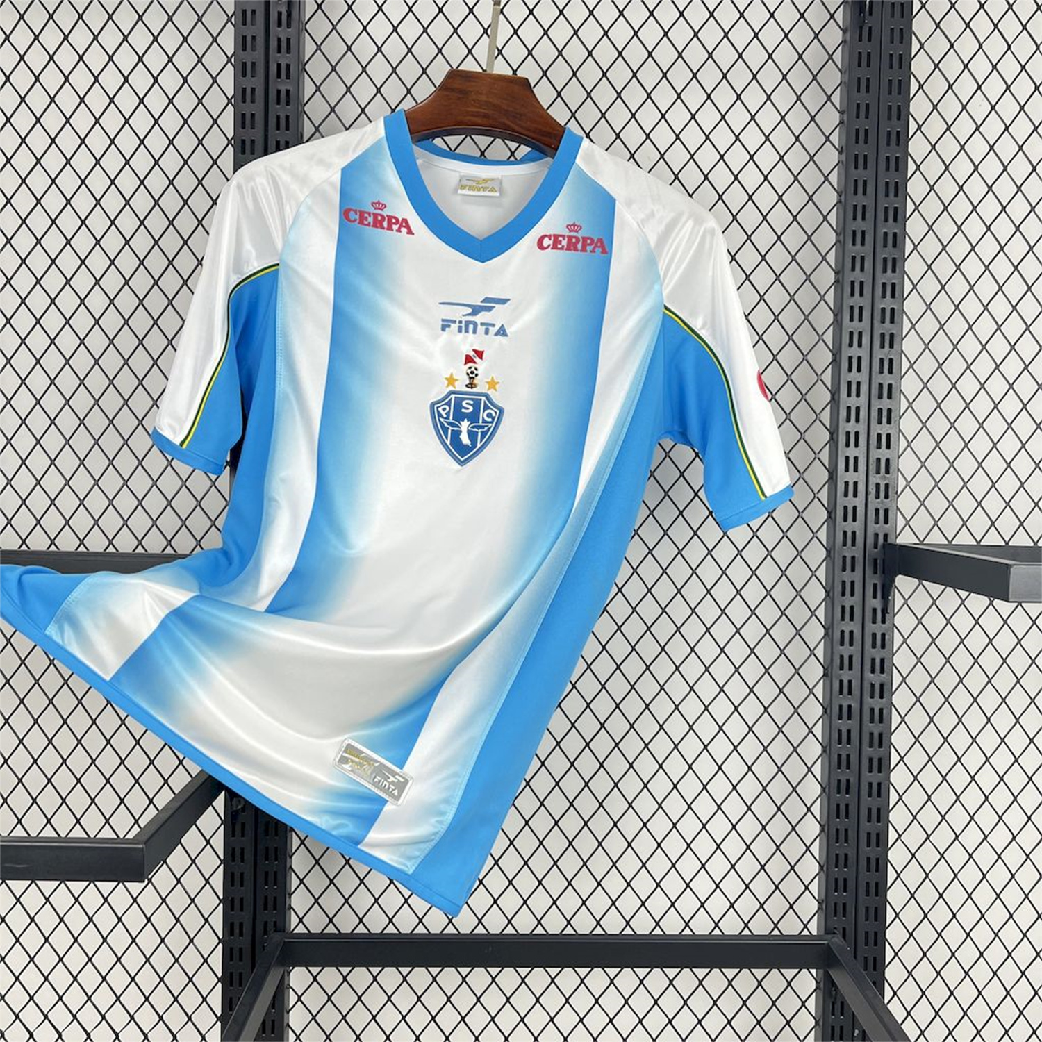 Funinjersey-Retro Paysandu 2003 Third Blue Stripe Jersey