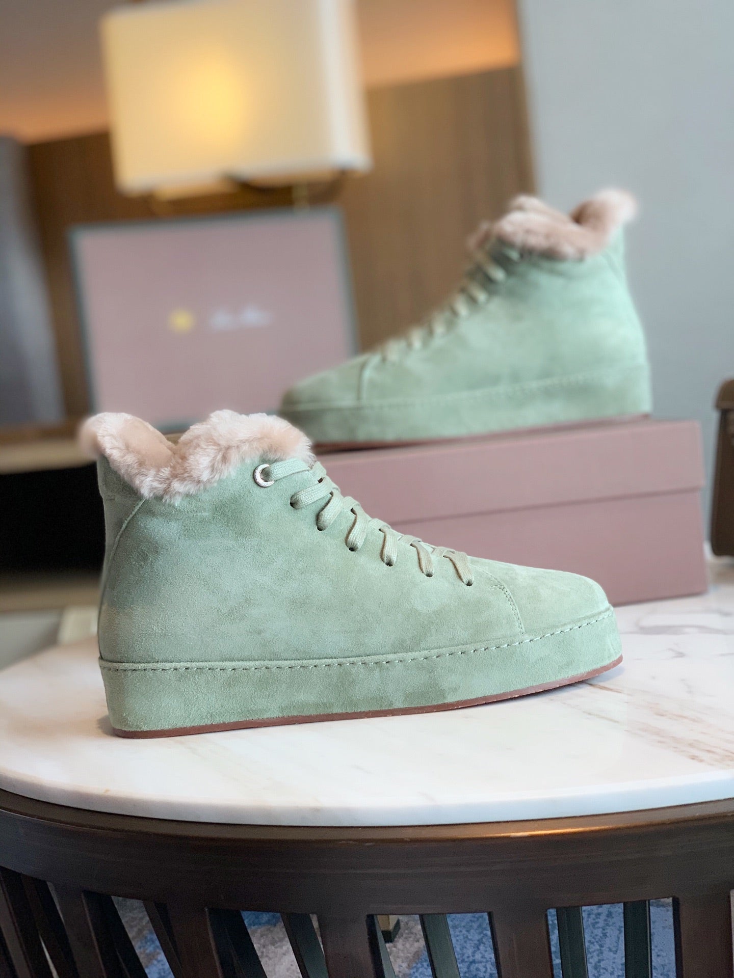 LP WINTER NUAGES HIGH SNEAKERS MINT LAMBSKIN、mysite、Cacoeks
