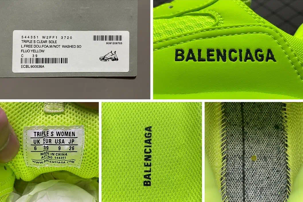 Balenciaga Triple S Sneaker in Fluo Yellow、mysite、Cacoeks