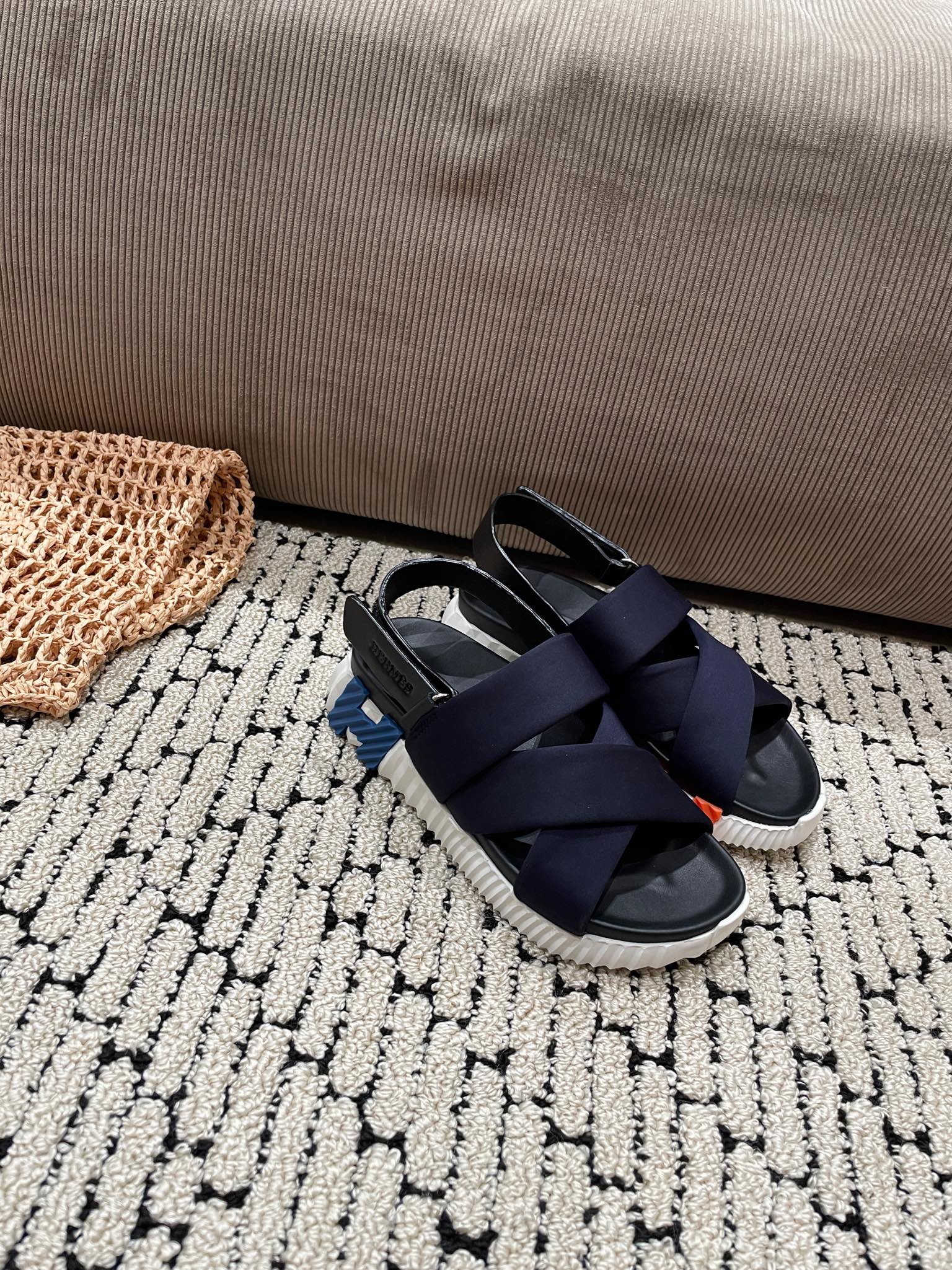 ELECTRIC SANDAL BLACK MIX CHARCOAL BLACK CALFSKIN、mysite、Cacoeks