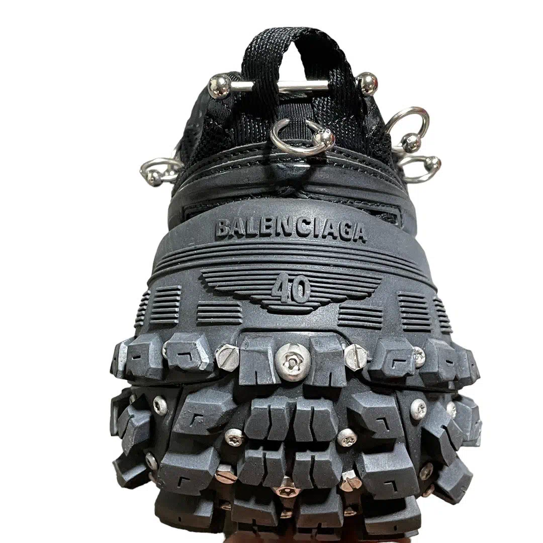 Balenciaga Bouncer Screw Sneaker With Piercings In Black、mysite、Cacoeks