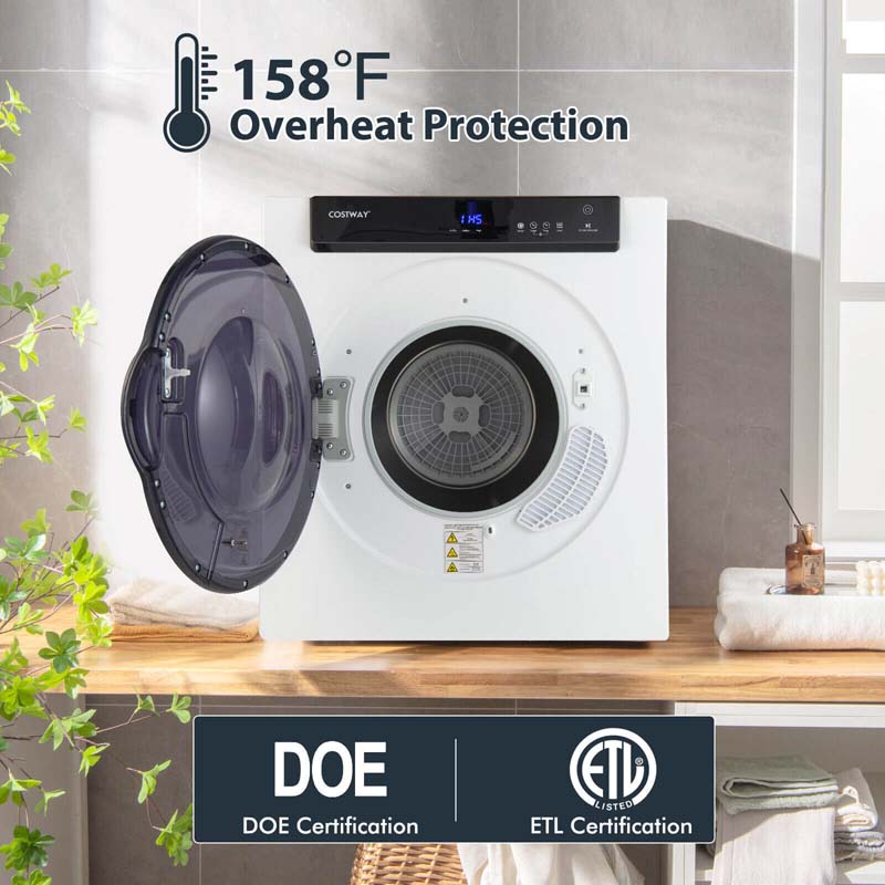 Eletriclife 2.6 Cu.ft Compact Clothes Dryer with Touch Panel and 2 Modes