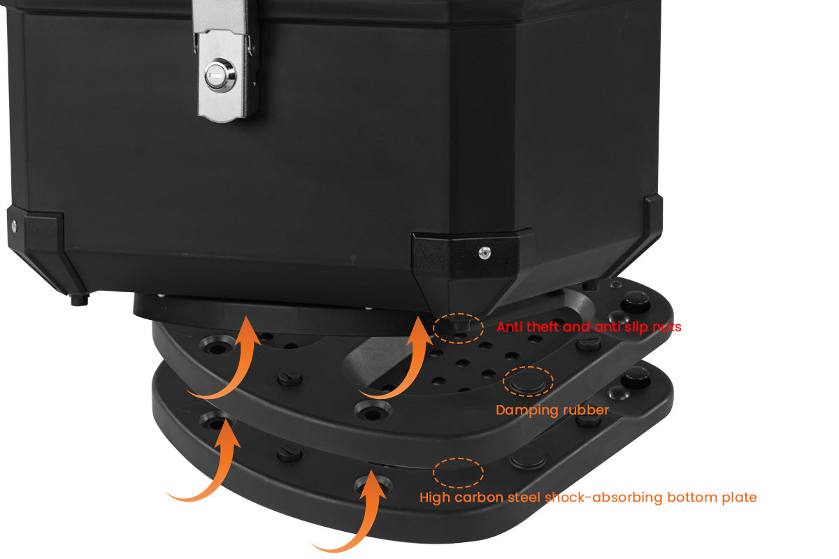 45L Ebike Rear Rack Top Case with Security Lock、mySite、bearsvspackers