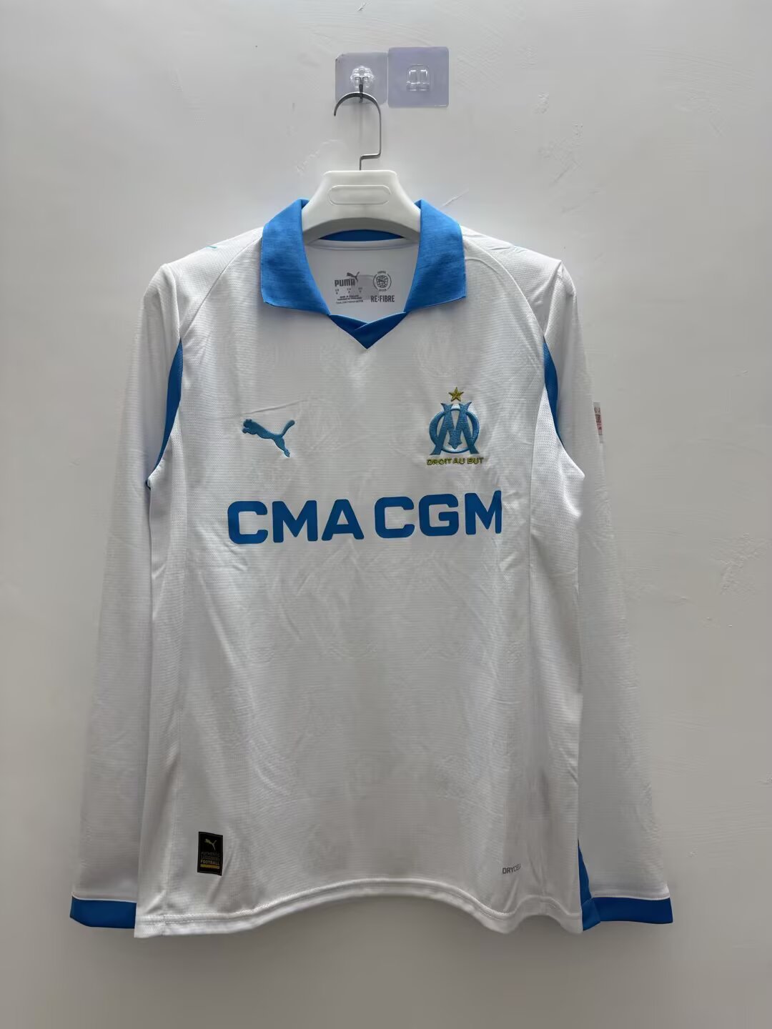 2025/2026 Long Sleeve Olympique de Marseille Home Football Shirt 1:1 Thai Quality:football jersey mysite: unitedjerseyfootball 邓江浪:football