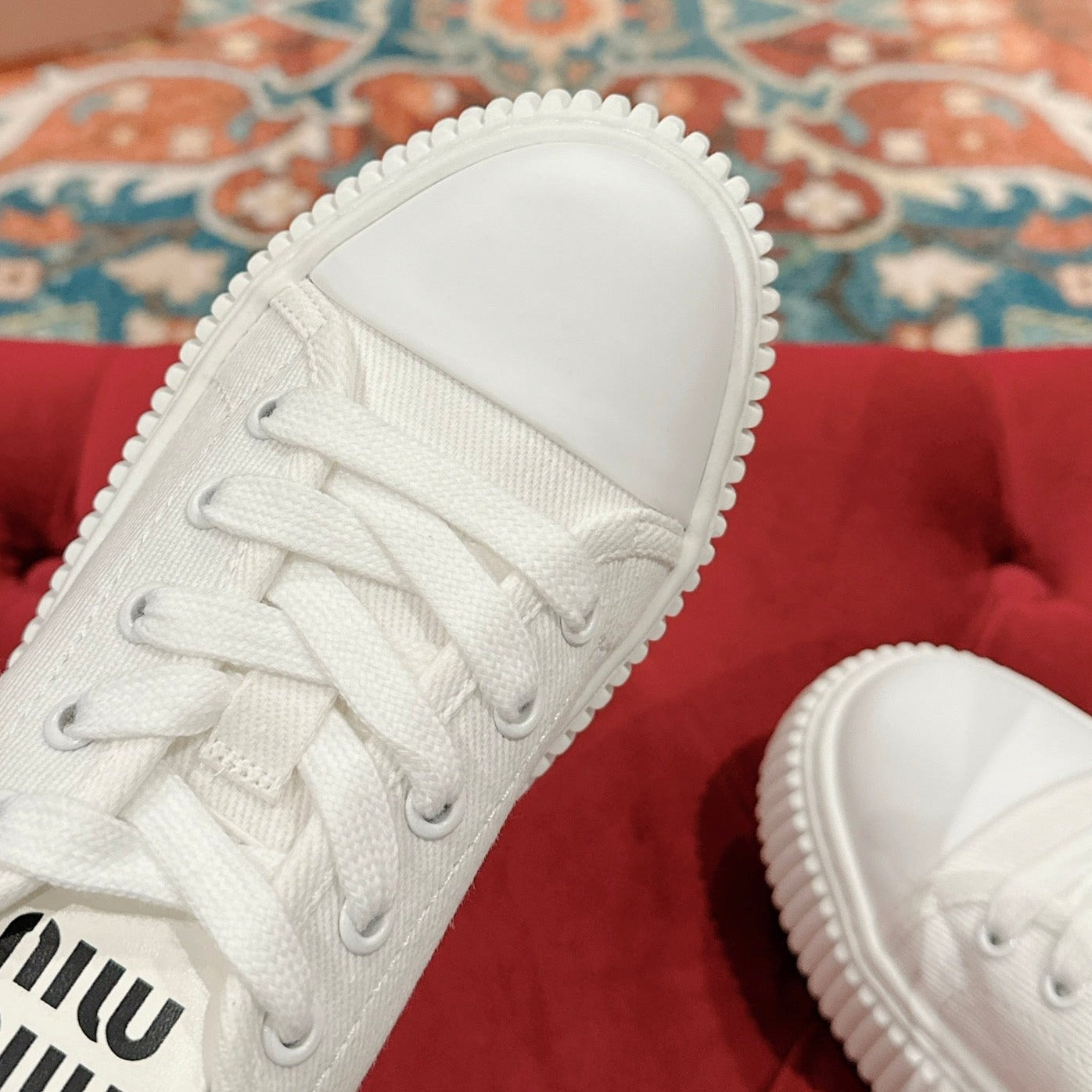 Sneakers Mules White Canvas、mysite、Cacoeks