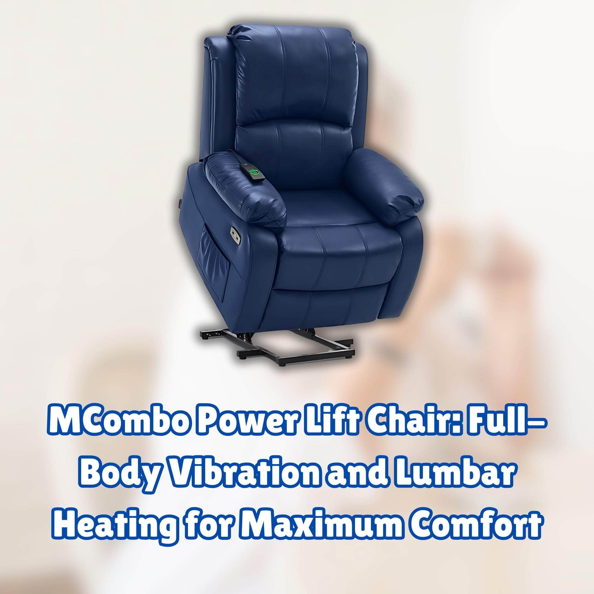 MCombo Power Lift Chair: Full-Body Vibration and Lumbar Heating for Maximum Comfort
