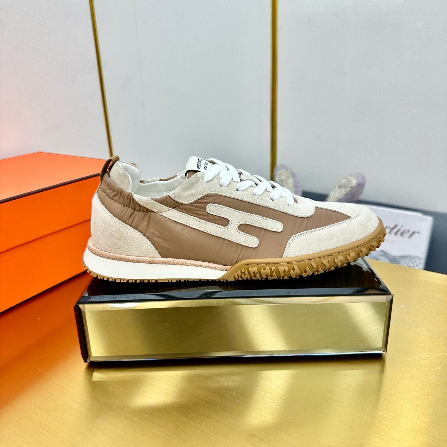 JET SNEAKER IN KHAKI MIX MEDIUM BROWN SUEDE、mysite、Cacoeks