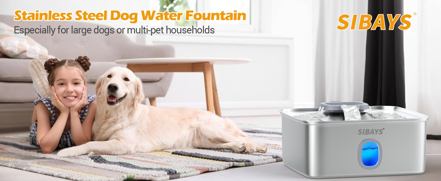 stainless steel dog water fountain