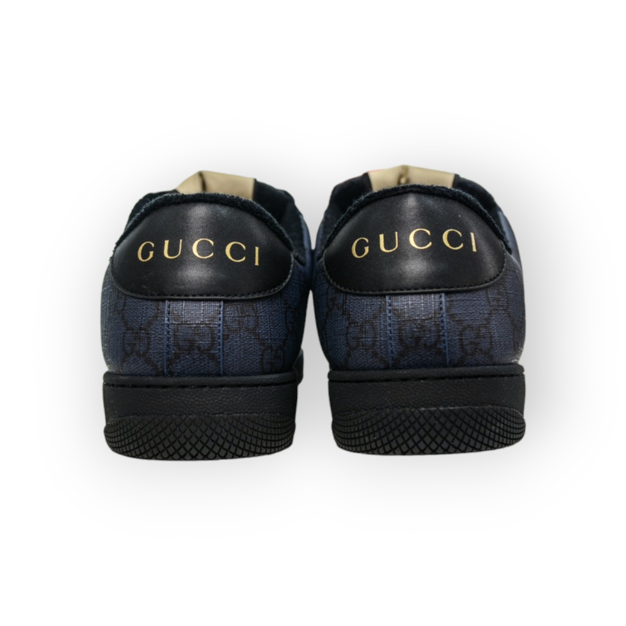 Gucci Screener Sneaker Blue and Dark Blue GG Supreme Canvas、mysite、Cacoeks