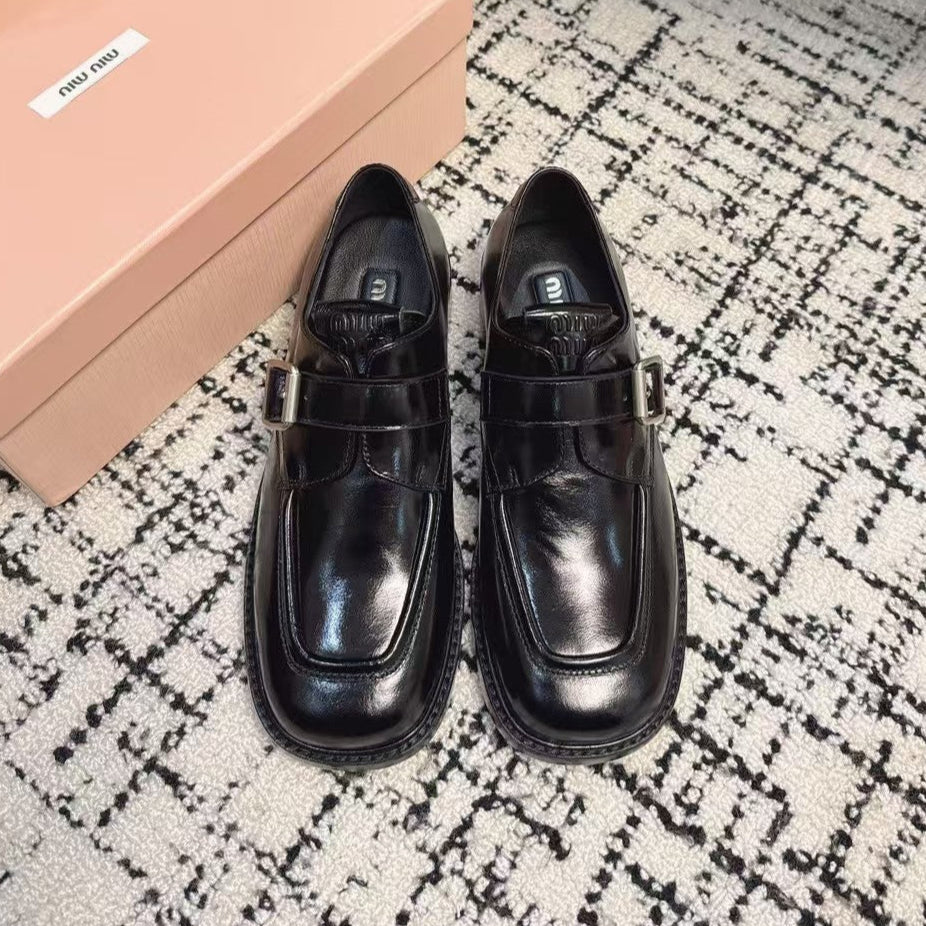 SQUARE TOE OXFORD IN BLACK SHINY CALFSKIN、mysite、Cacoeks