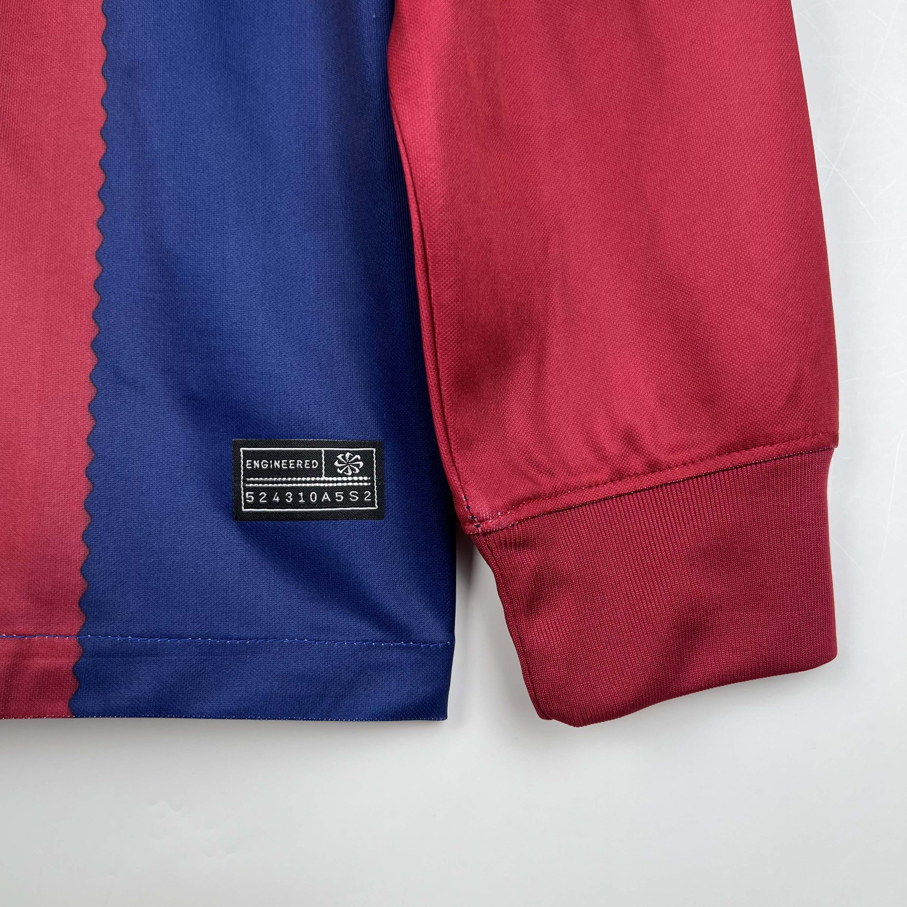 2023/2024 Long Sleeve Barcelona Home 1:1 Thai Quality:football jersey mysite: unitedjerseyfootball 邓江浪:football