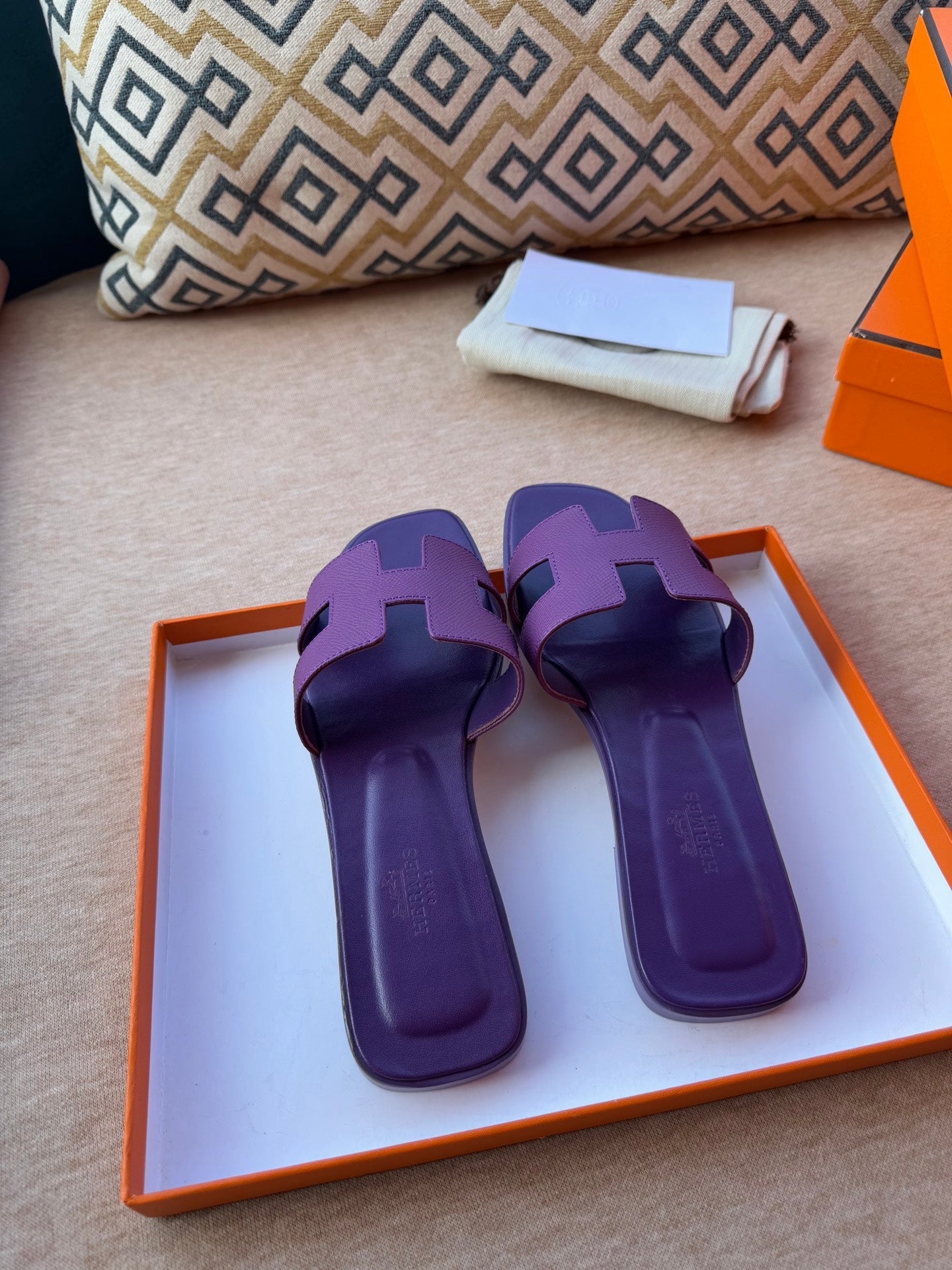 0RAN SANDALS IN ROYAL PURPLE CALFSKIN、mysite、Cacoeks