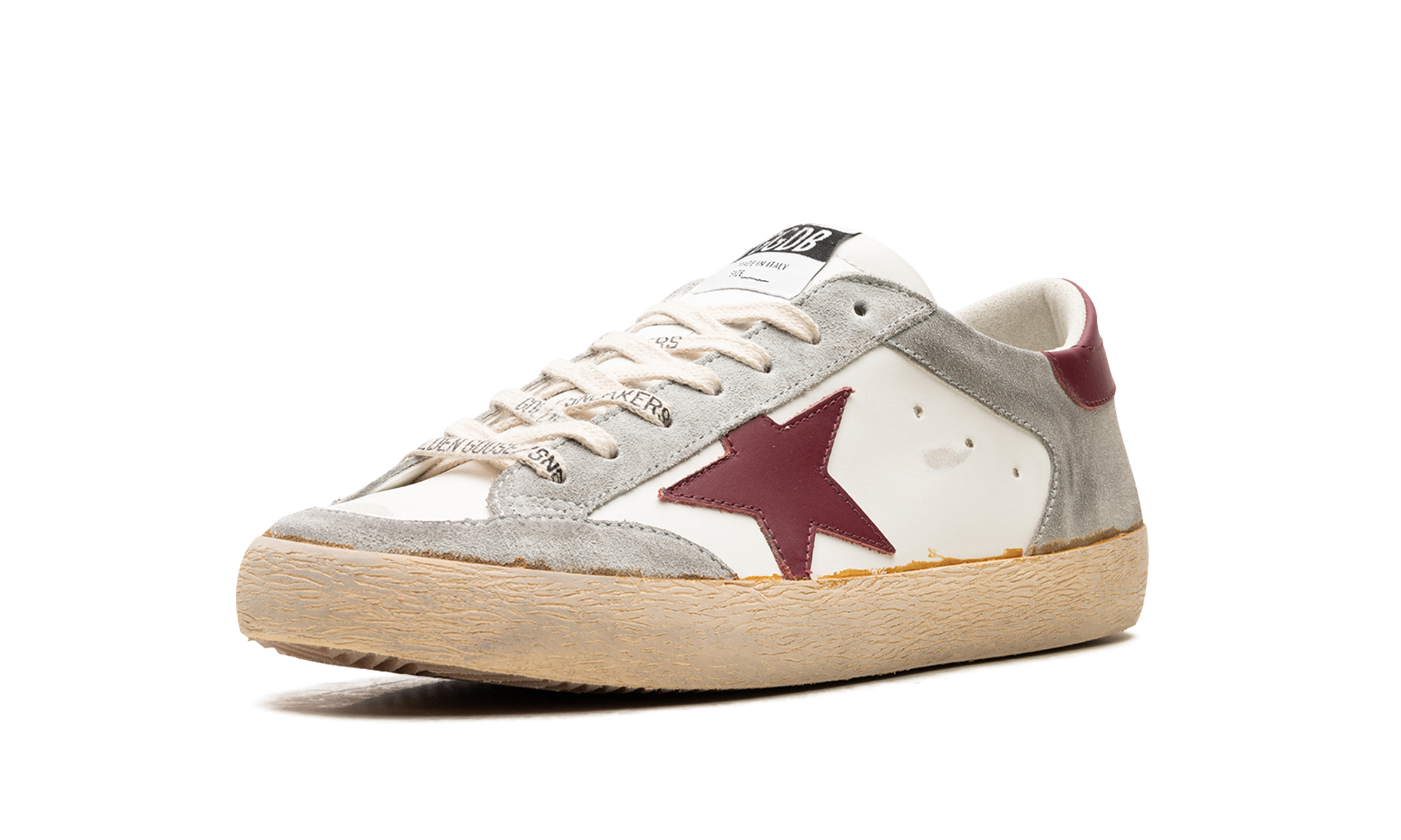 SUPER-STAR PENSTAR LEATHER AND SUEDE UPPER LEATHER STAR AND HEEL "WHITE ICE BORDEAUX"、mysite、Cacoeks
