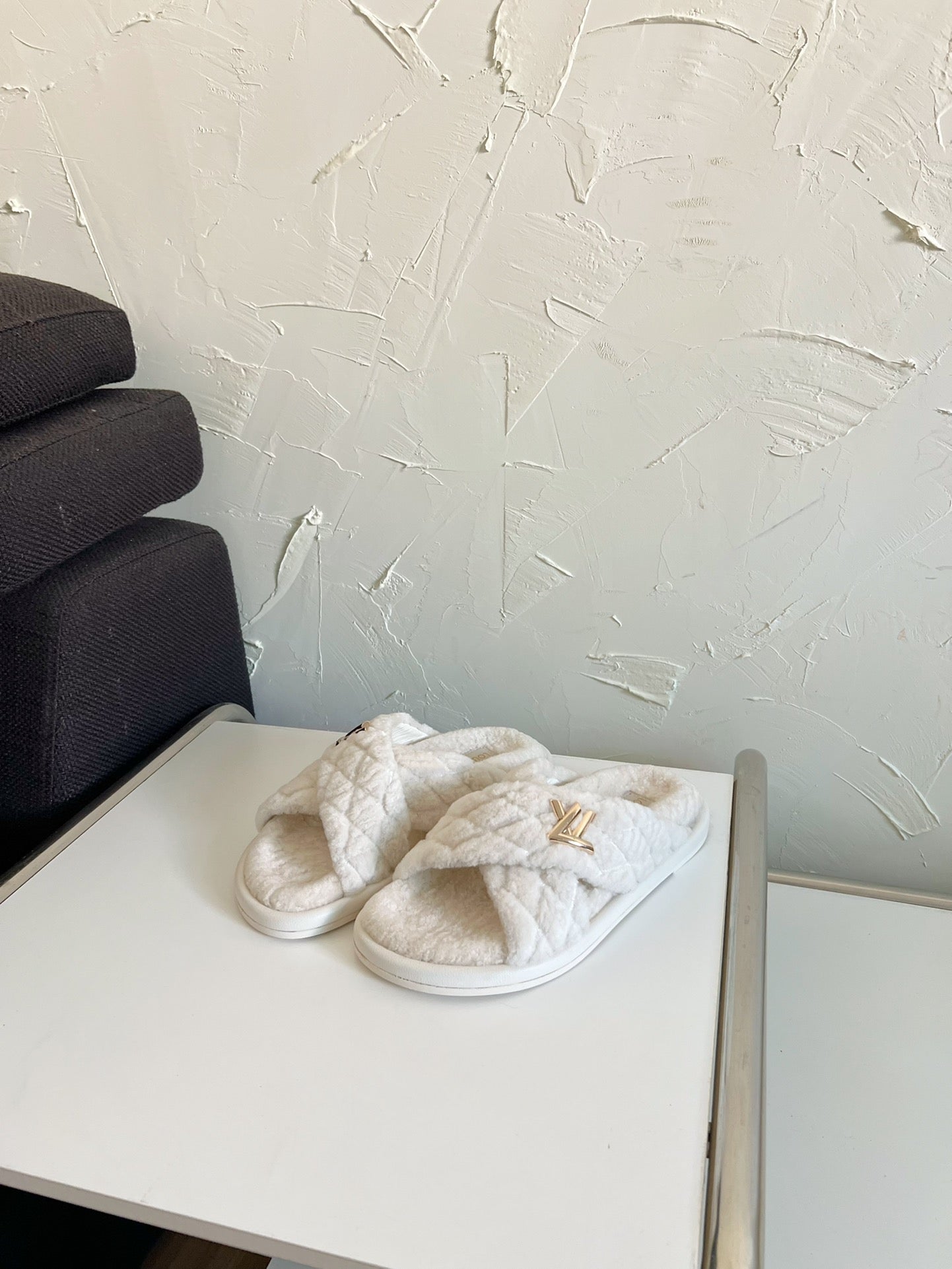 LV BLISS COMFORT MULE IN BEIGE SHEARLING、mysite、Cacoeks