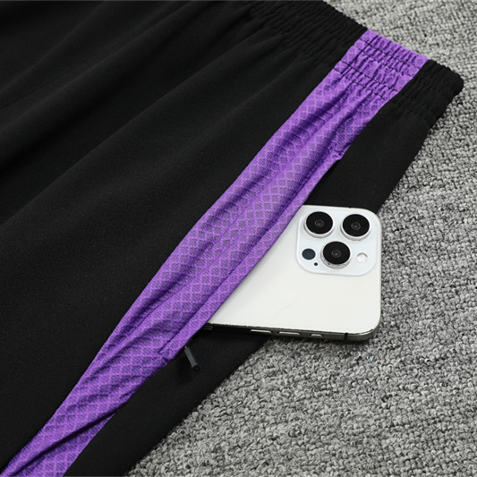 JerseysGala.com | Real Madrid 24-25 Long Sleeve Training Set - Player Version - Black and Purple -Customize Name, Number and Patch | Worldwide Shipping