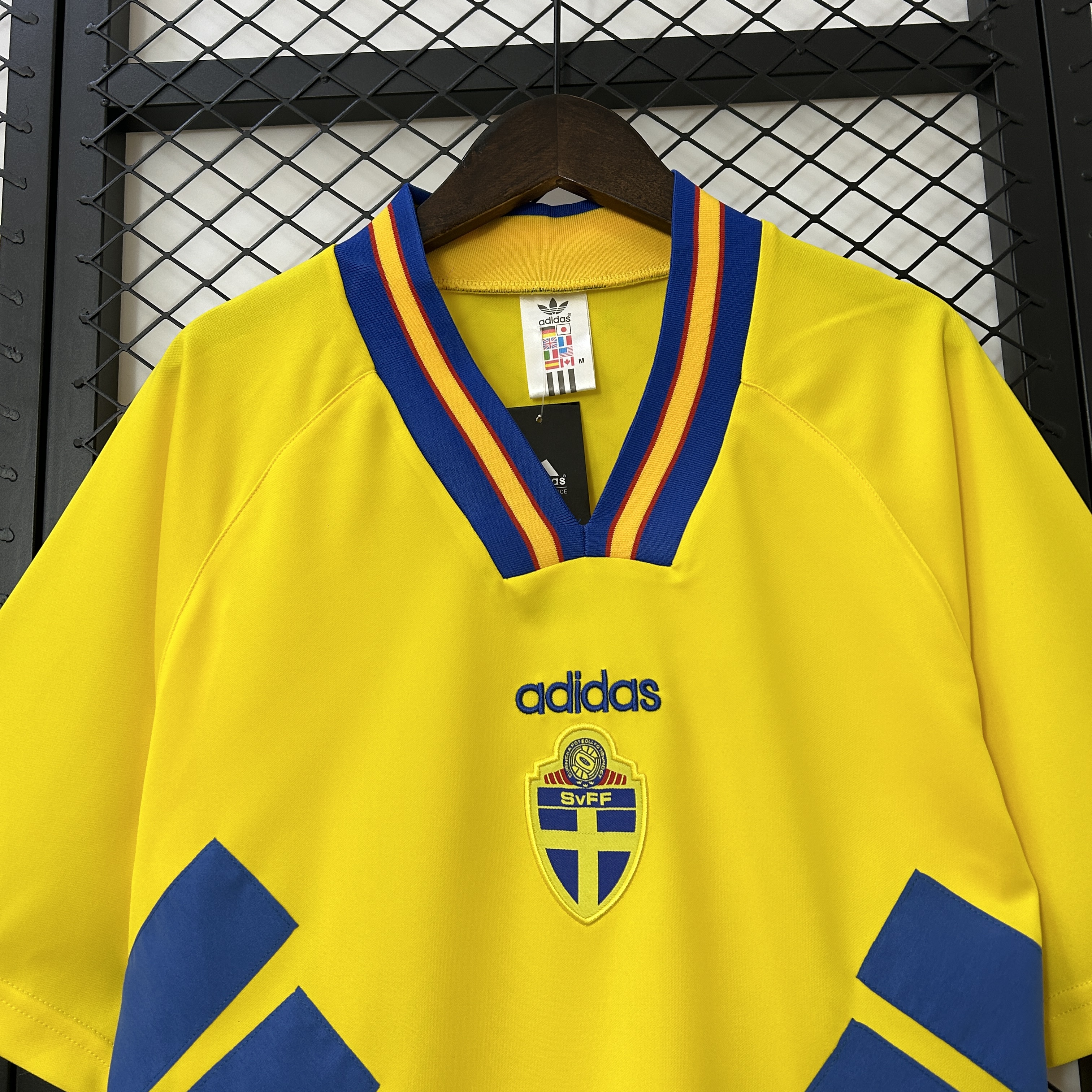 ManixJersey.com | Retro Sweden 1994 Home Jersey -Customize Name, Number and Patch | Worldwide Shipping