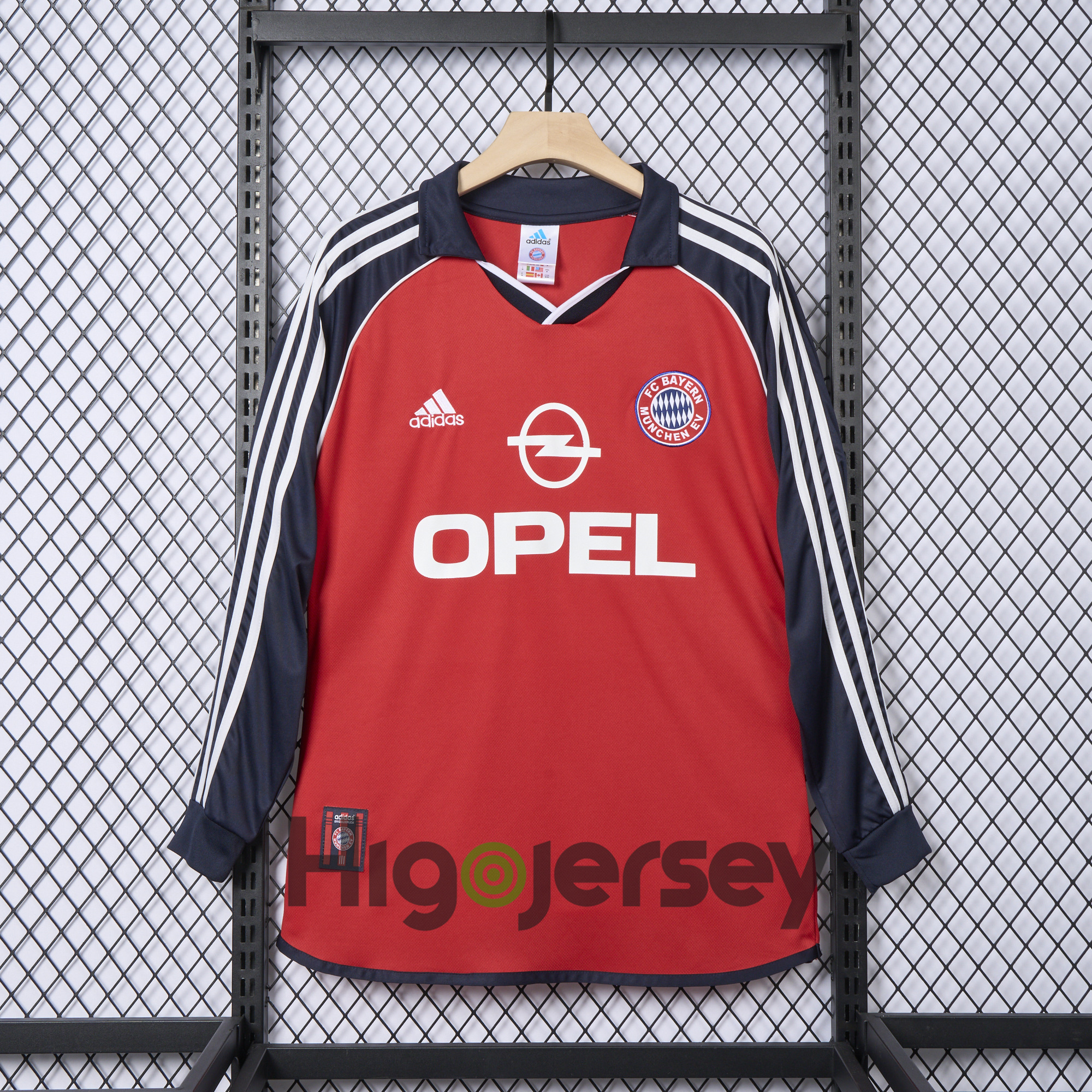 Higojerseys-Retro Bayern Munich 2000-01 Home Long Sleeve Jersey