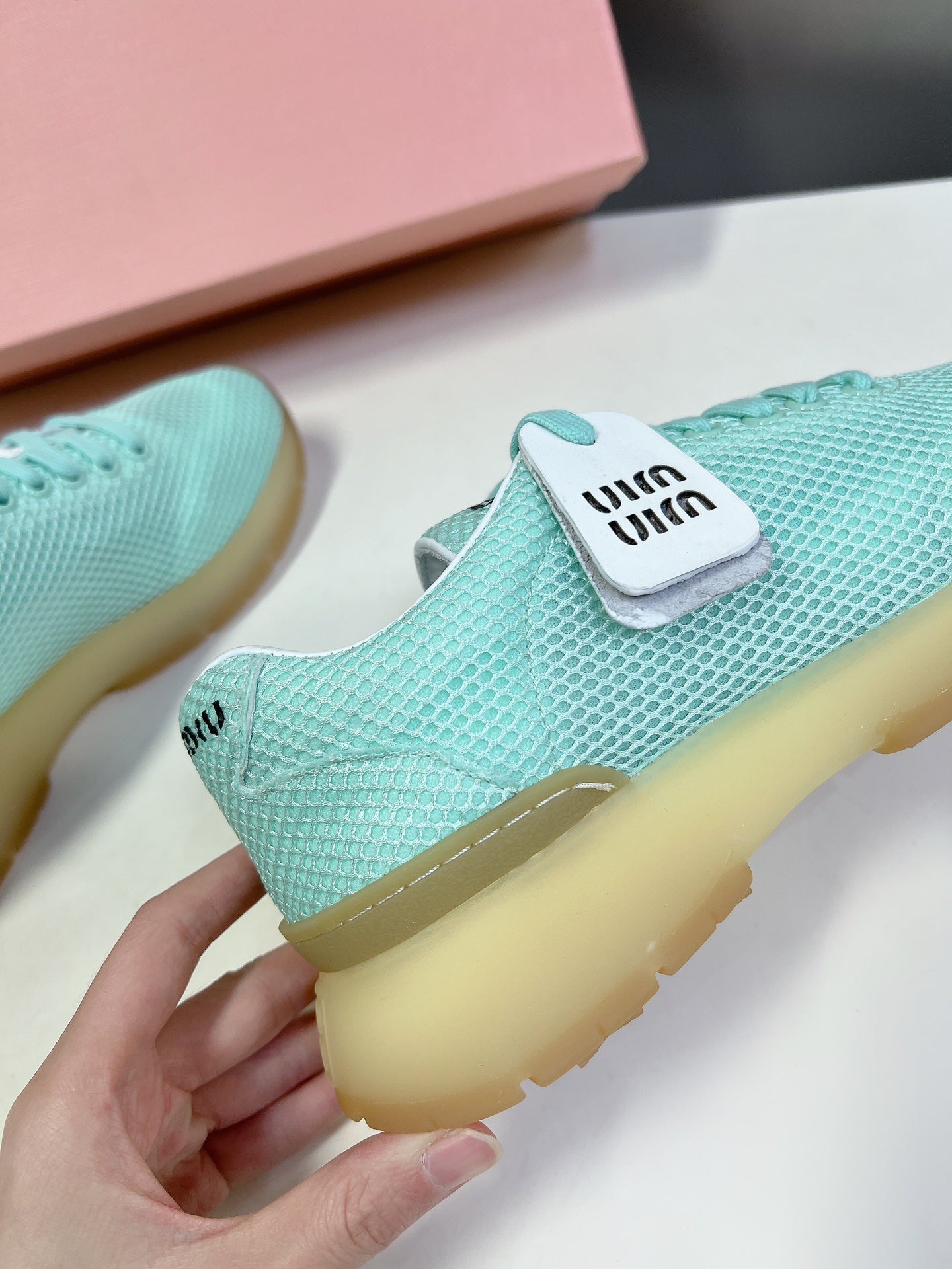 BASIC SNEAKERS IN TURQUOISE MESH、mysite、Cacoeks