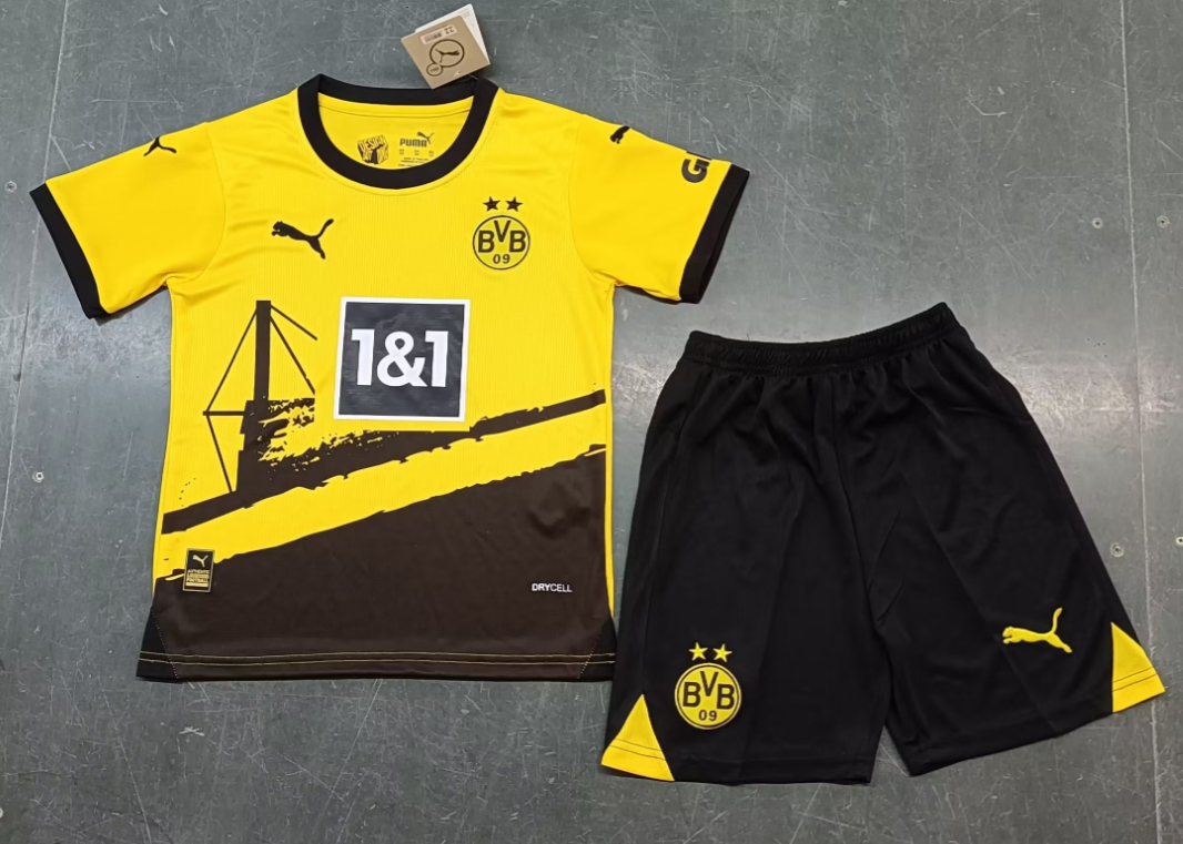 23/24 Borussia Dortmund Home Football Shirt Kids Size Suit-mysite Custom Football Kit- Nextkits
