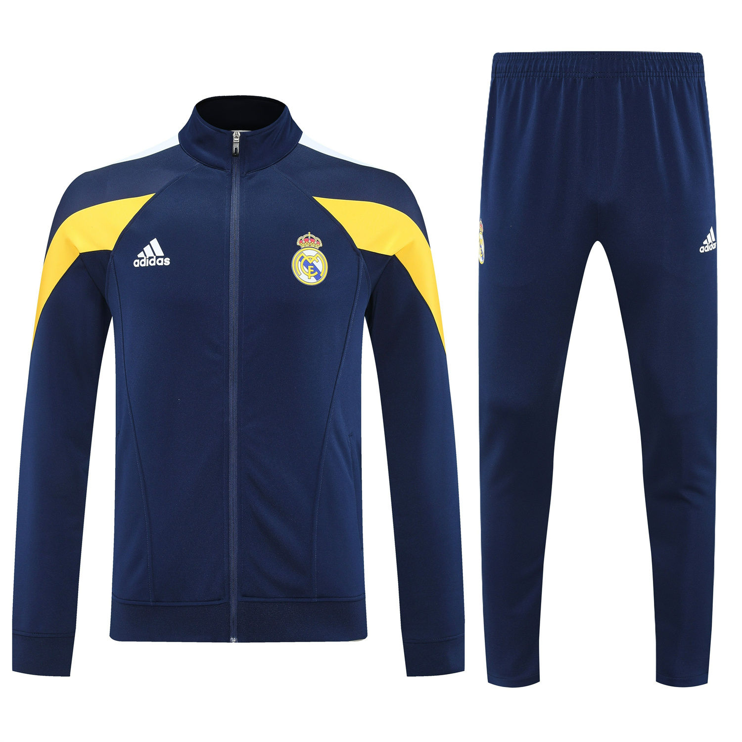 foot-Real Madrid 25-26 Jacket Training Tracksuit - Deep Blue Jackets & Deep Blue Pants
